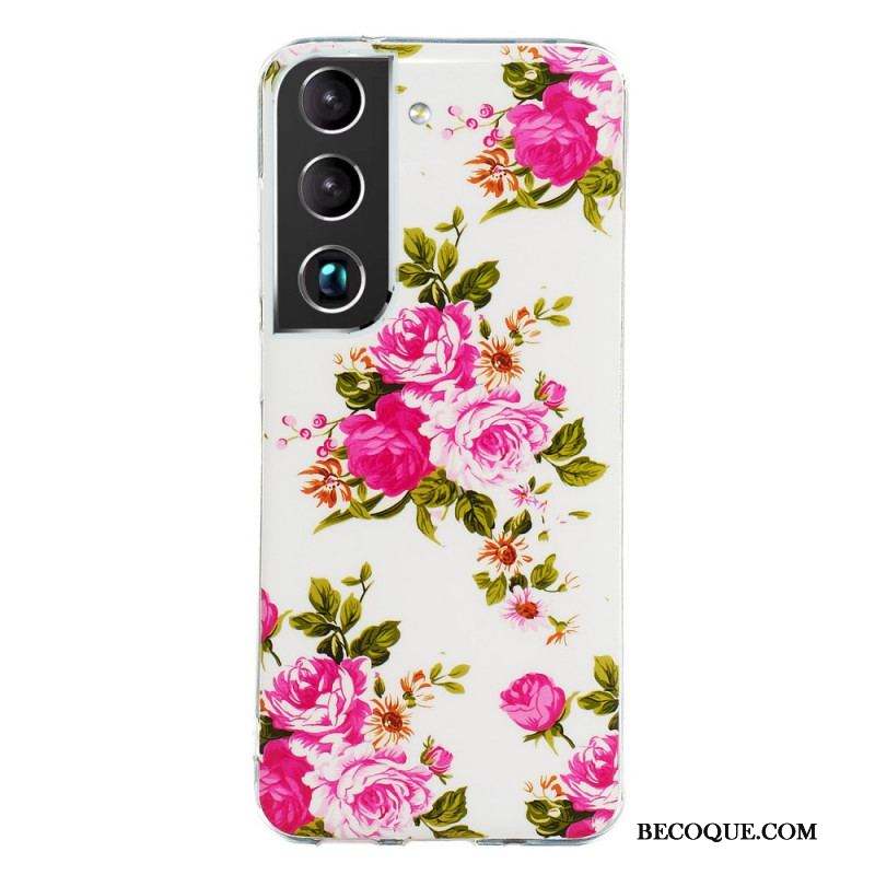 Coque Samsung Galaxy S22 5G Fleurs Liberty Fluorescente