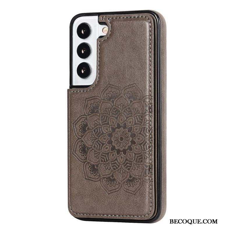 Coque Samsung Galaxy S22 5G Porte-Cartes Impression Mandala