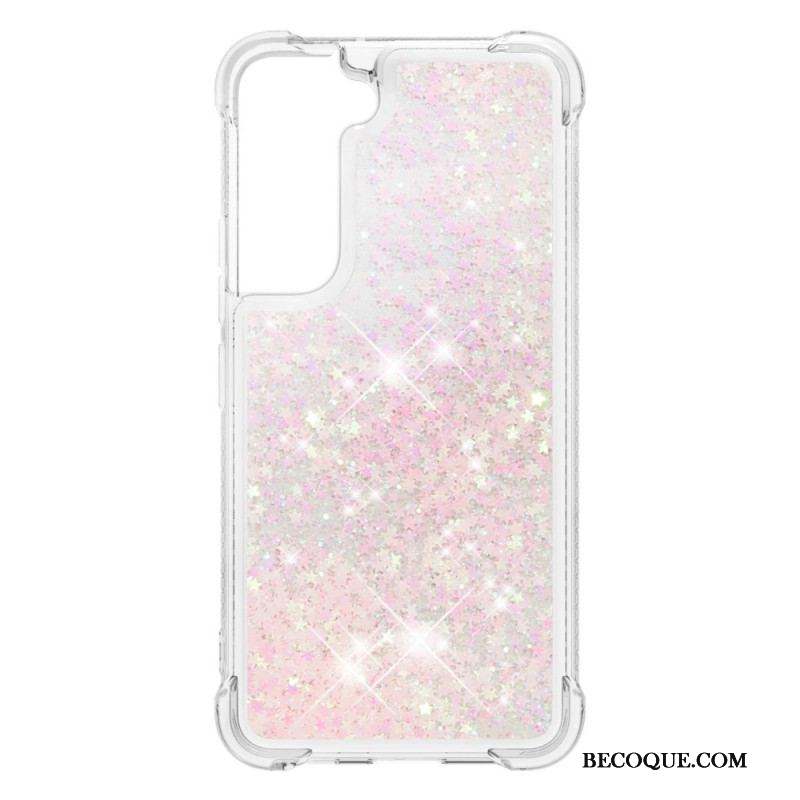 Coque Samsung Galaxy S22 Plus 5G Paillettes avec Cordon