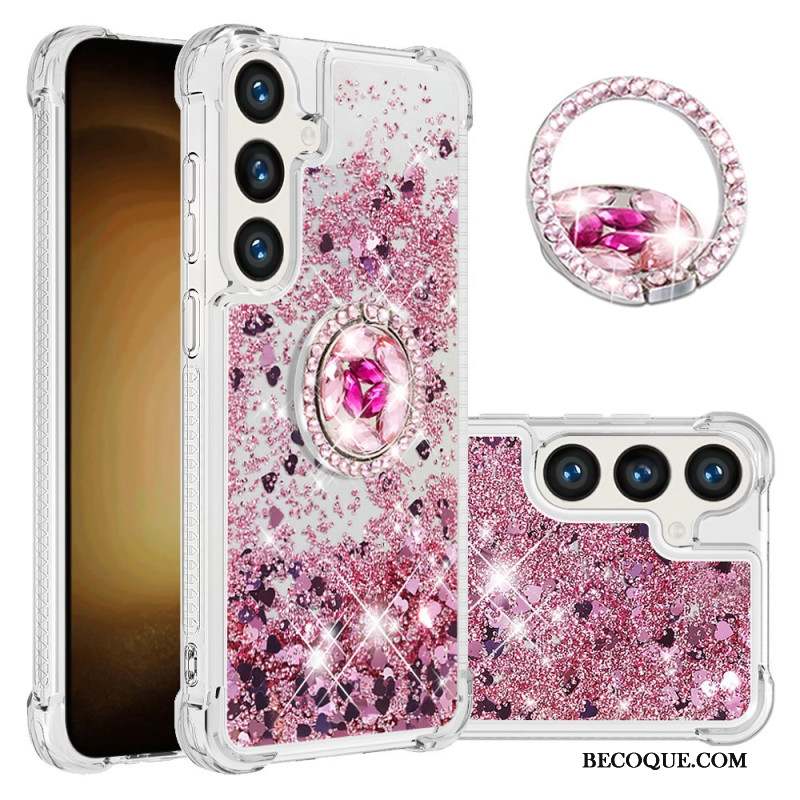 Coque Samsung Galaxy S24 5G avec Anneau-Support Paillettes