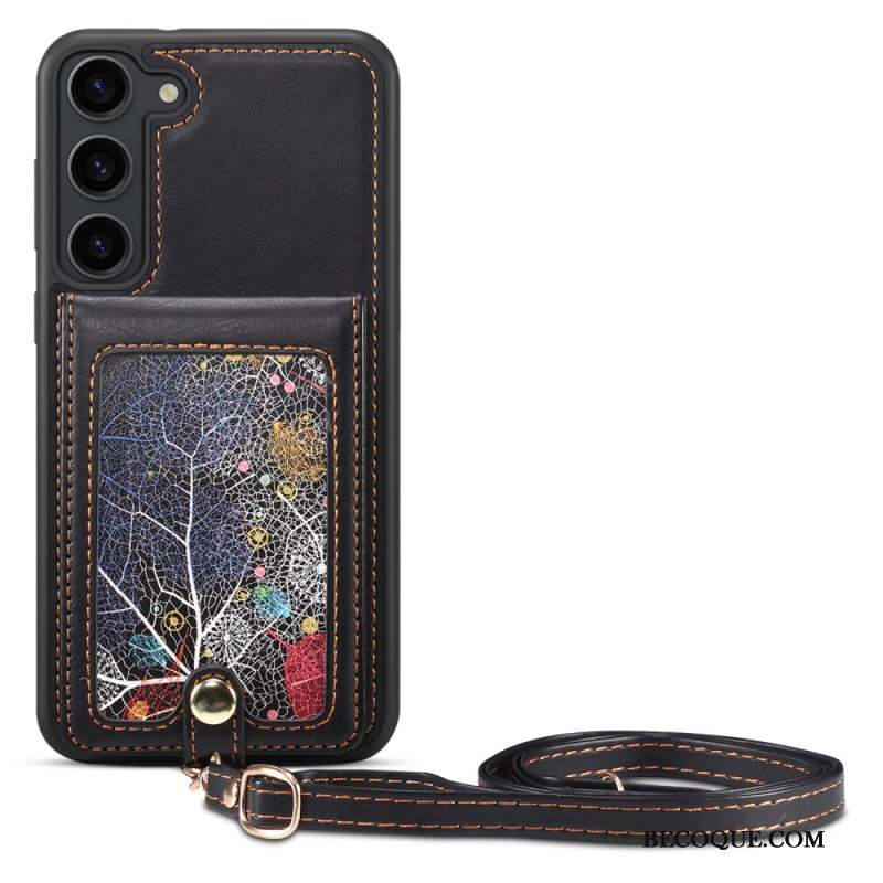 Coque Samsung Galaxy S24 5G avec Porte-Carte et Bandoulière