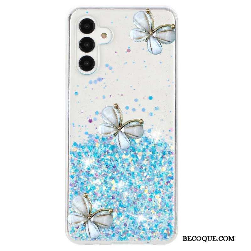 Coque Samsung Galaxy S24 FE Phosphorescente Papillons 3D