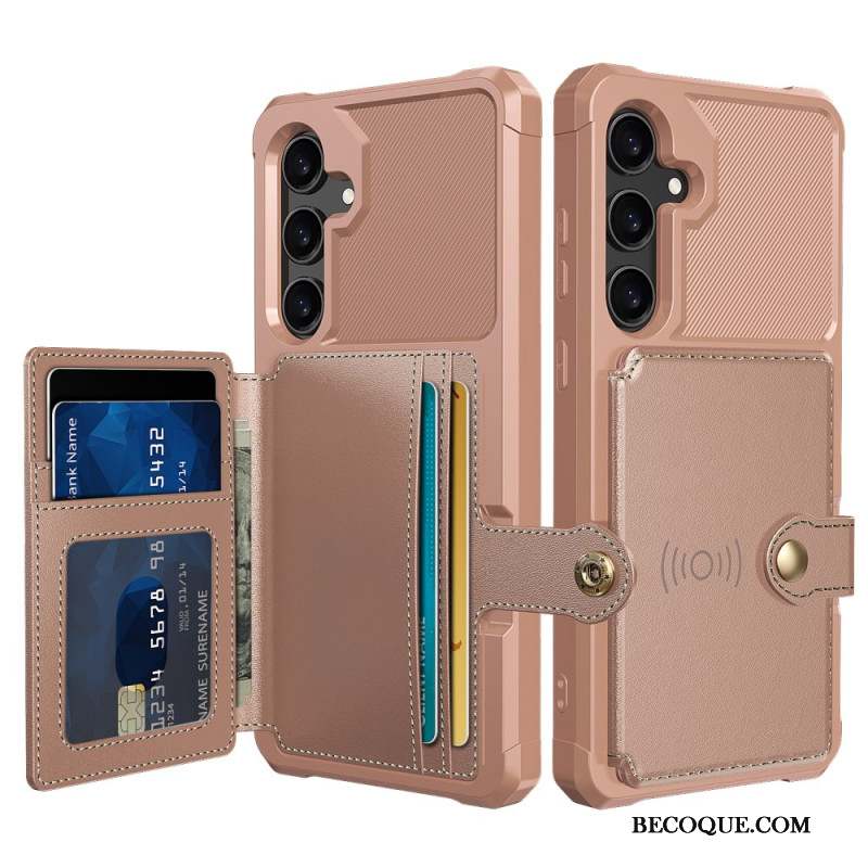 Coque Samsung Galaxy S24 Plus 5G Magnétique avec Porte-Cartes