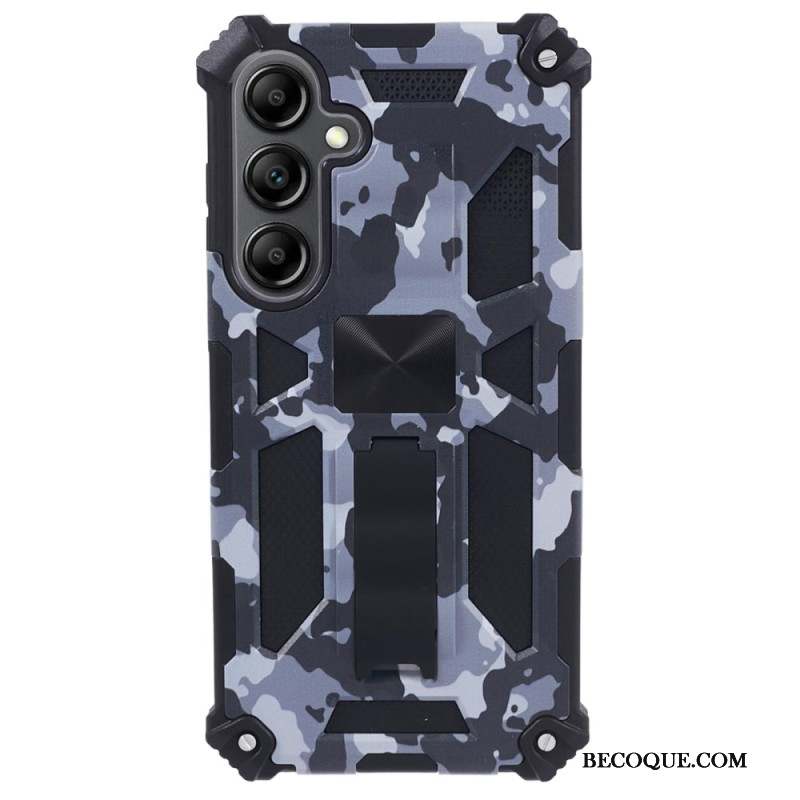 Coque Samsung Galaxy S24 Plus 5G avec Support et Motif Camouflage