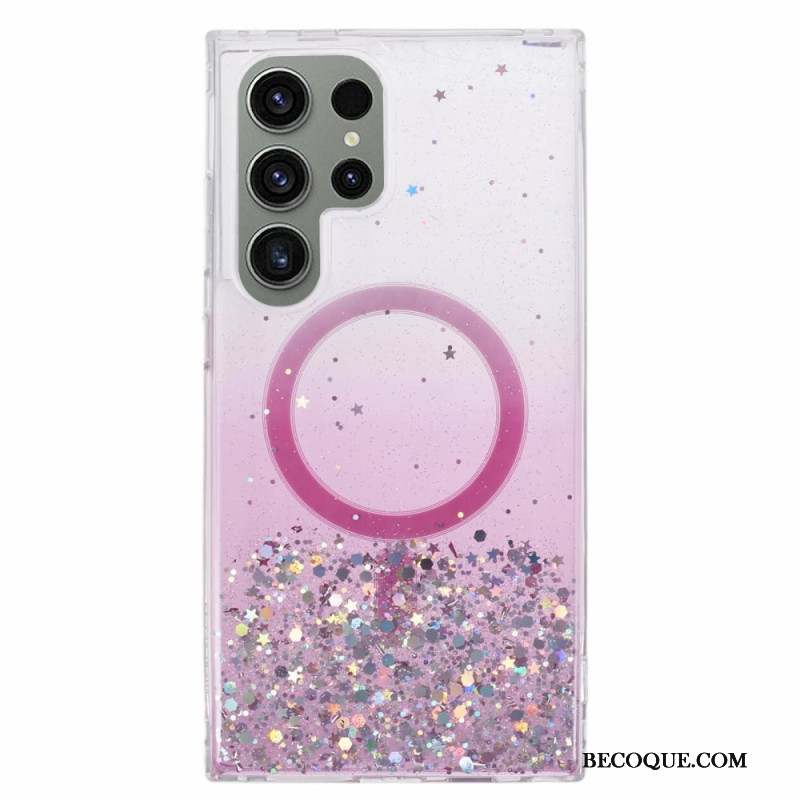 Coque Samsung Galaxy S24 Ultra 5G Paillettes Compatibles MagSafe