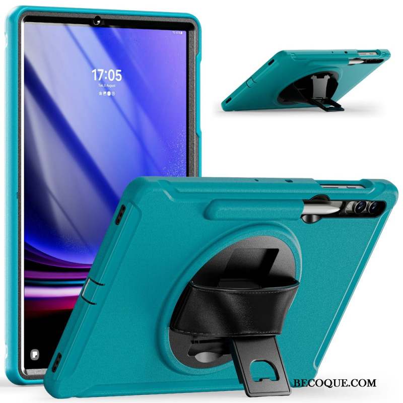 Coque Samsung Galaxy Tab S9 FE Plus/S9 Plus/ S8 Plus/S7 Plus Support pour Stylo et Béquille