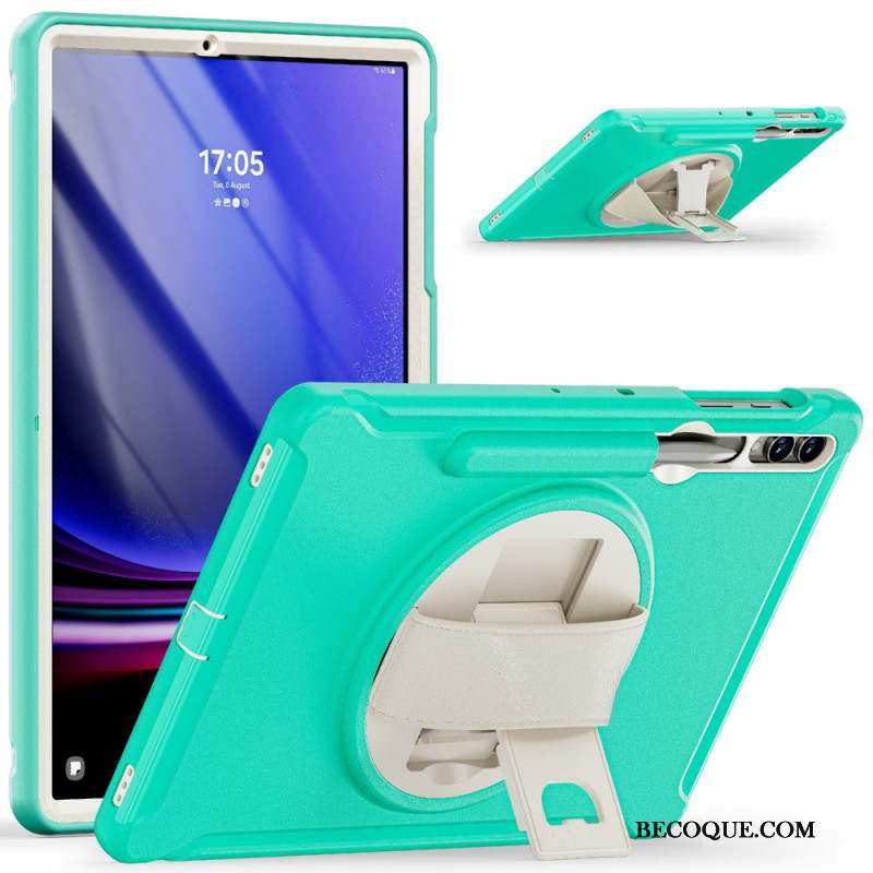 Coque Samsung Galaxy Tab S9 FE Plus/S9 Plus/ S8 Plus/S7 Plus Support pour Stylo et Béquille