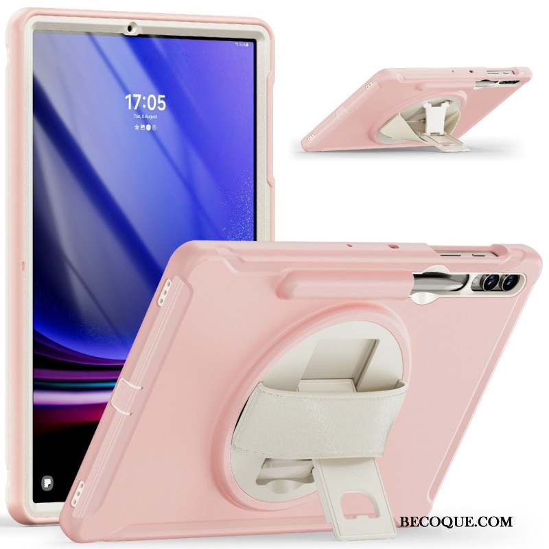 Coque Samsung Galaxy Tab S9 FE Plus/S9 Plus/ S8 Plus/S7 Plus Support pour Stylo et Béquille