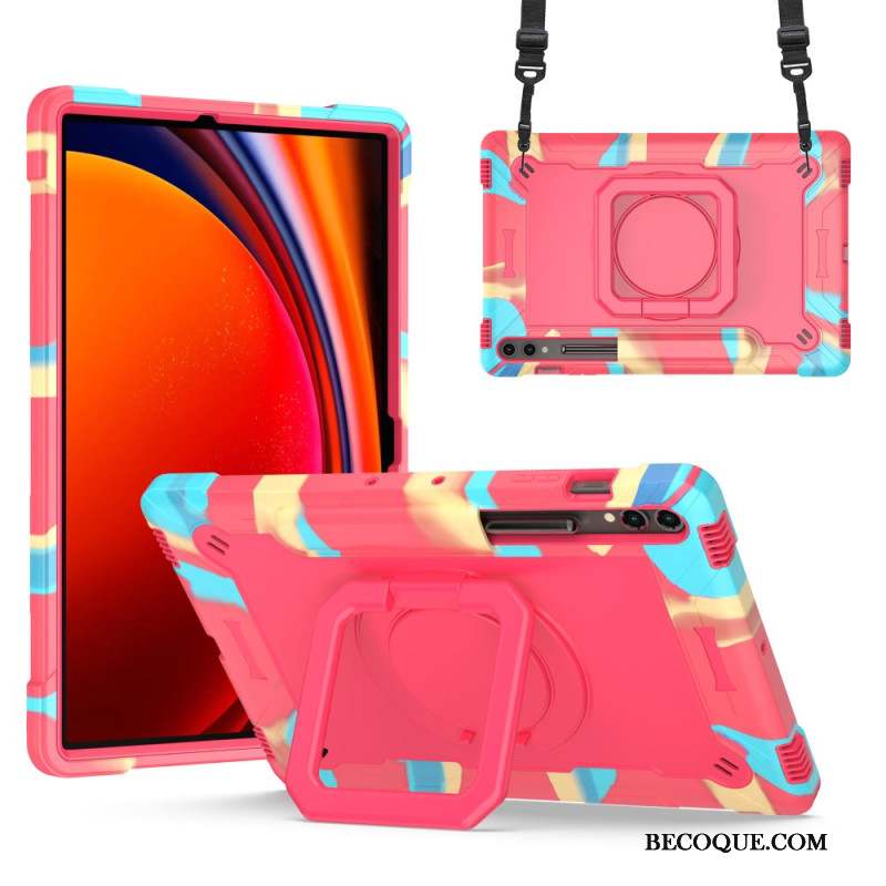 Coque Samsung Galaxy Tab S9 Plus / Tab S9 FE Plus Design avec Bandoulière