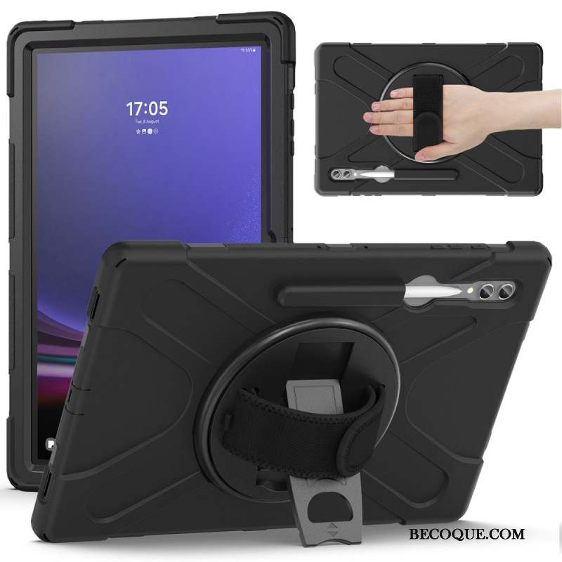 Coque Samsung Galaxy Tab S9 Ultra / S8 Ultra Triple Protection Sangle et Support