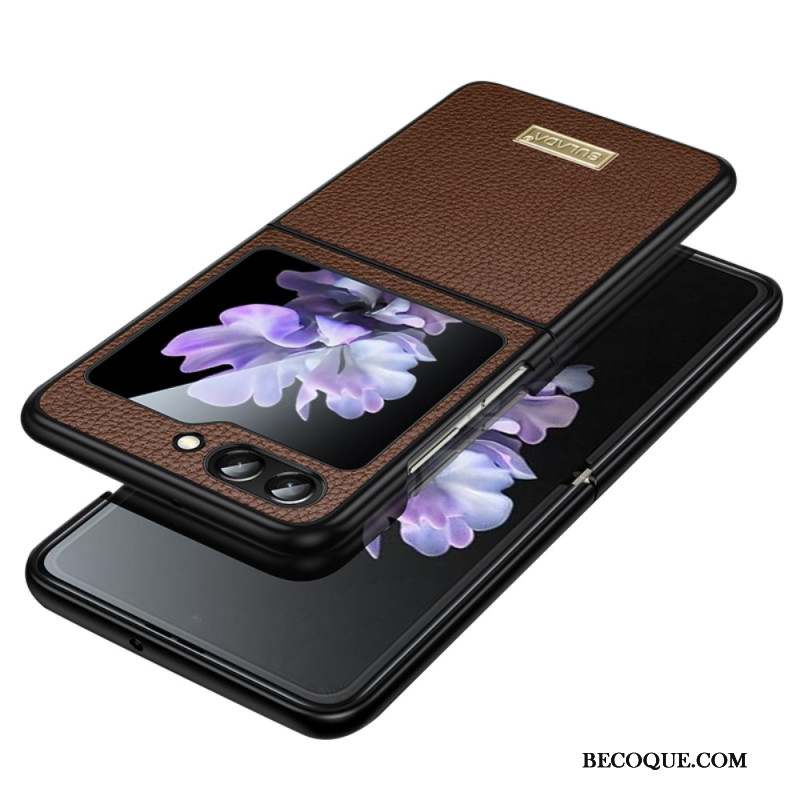 Coque Samsung Galaxy Z Flip 5 Effet Cuir SULADA