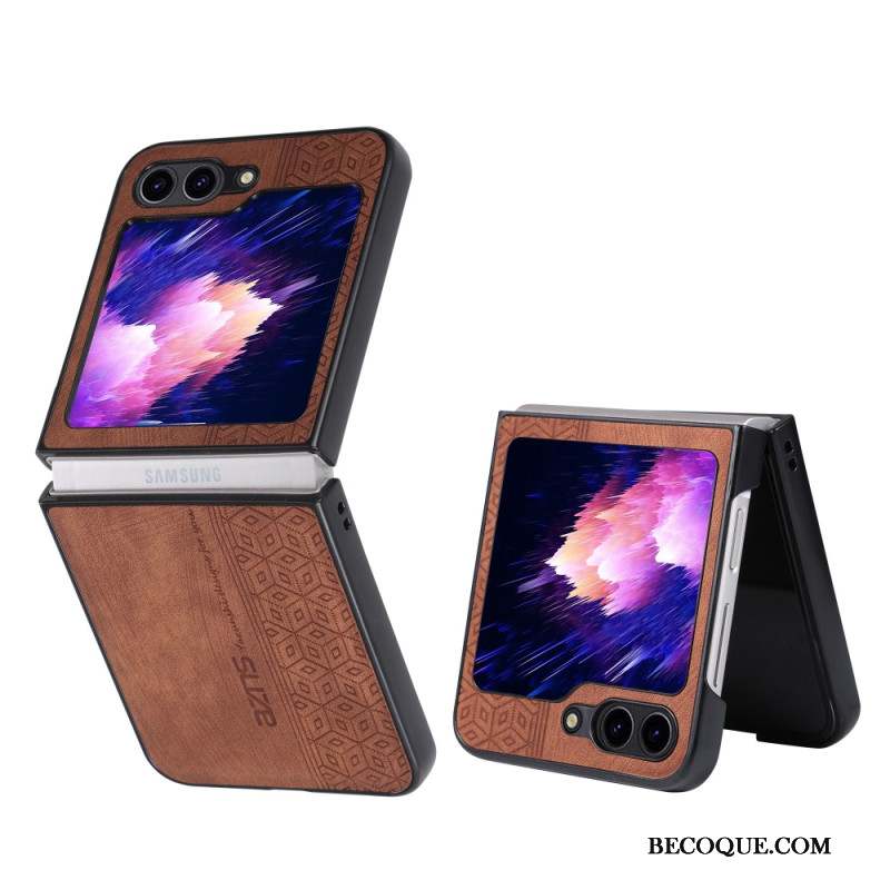 Coque Samsung Galaxy Z Flip 5 Texture Cuir AZNS