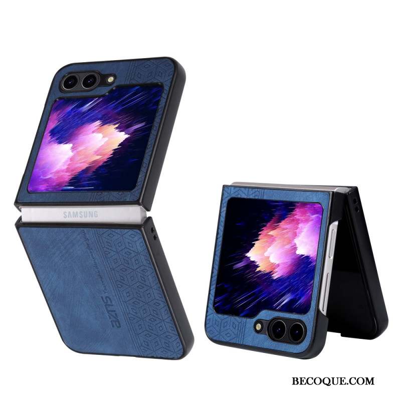 Coque Samsung Galaxy Z Flip 5 Texture Cuir AZNS