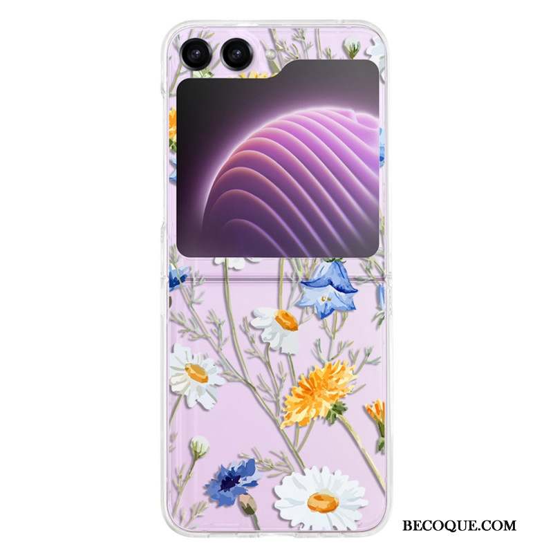 Coque Samsung Galaxy Z Flip 5 Transparente Fleurettes