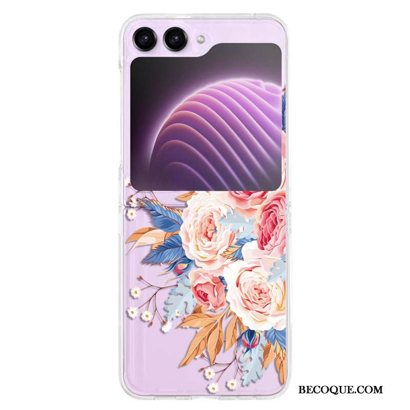 Coque Samsung Galaxy Z Flip 5 Transparente Jolies Fleurs