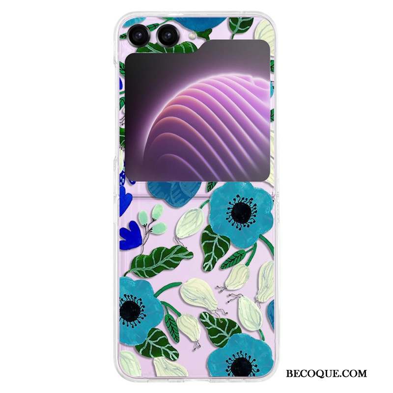 Coque Samsung Galaxy Z Flip 5 Transparente Jolies Fleurs