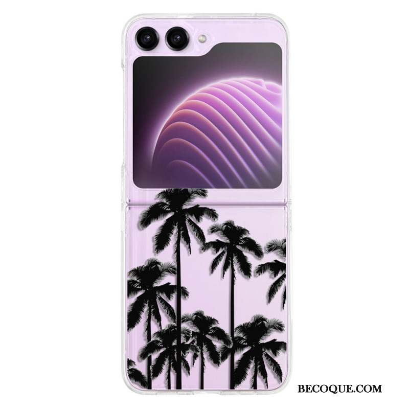 Coque Samsung Galaxy Z Flip 5 Transparente Palmiers