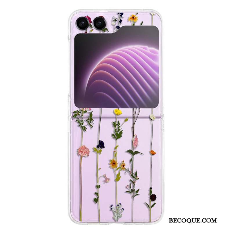 Coque Samsung Galaxy Z Flip 5 Transparente Petites Fleurs