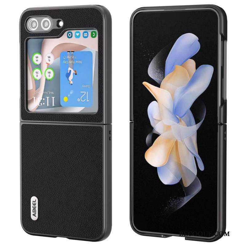 Coque Samsung Galaxy Z Flip 6 Effet Cuir ABEEL