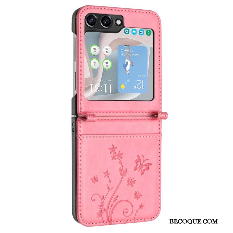 Coque Samsung Galaxy Z Flip 6 Papillons et Fleurs