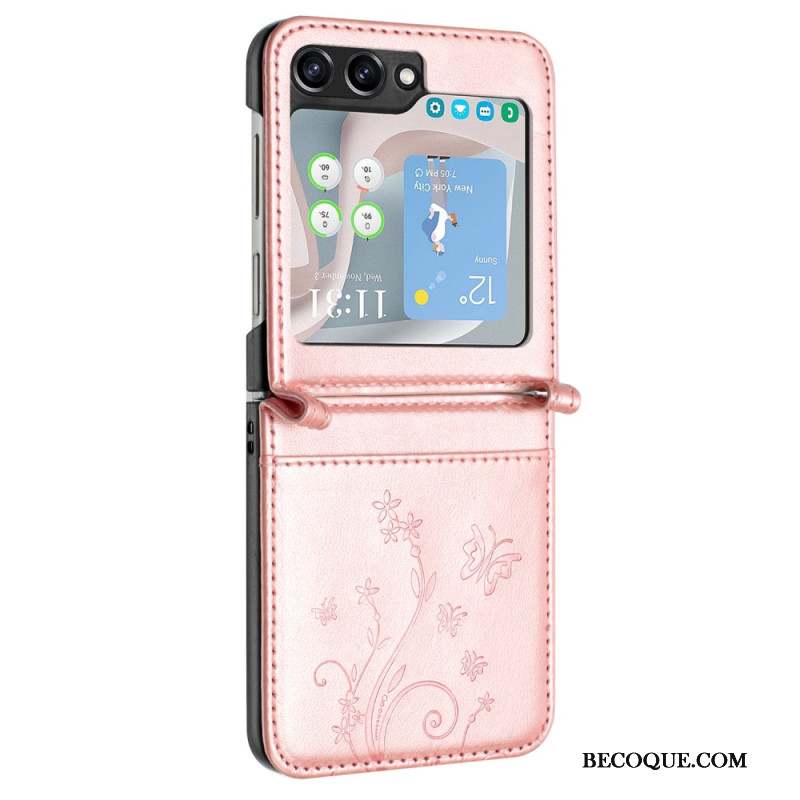 Coque Samsung Galaxy Z Flip 6 Papillons et Fleurs