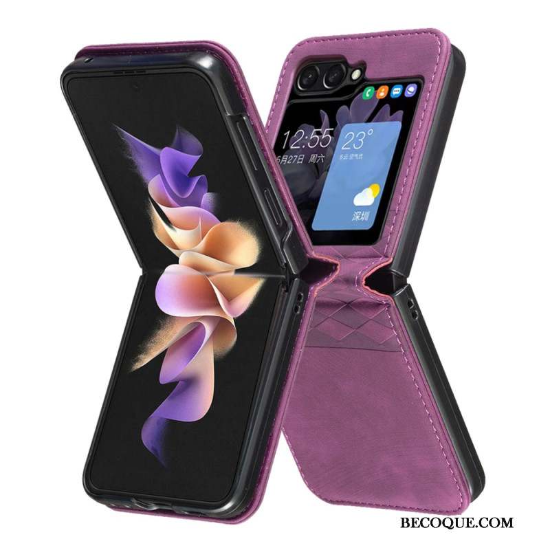 Coque Samsung Galaxy Z Flip 6 Simili Cuir Frise