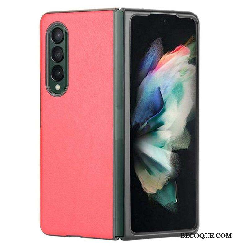 Coque Samsung Galaxy Z Fold 3 5G Effet Cuir Litchi