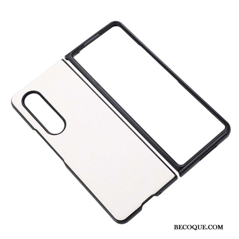 Coque Samsung Galaxy Z Fold 4 Bicolore Simili Cuir Texturée