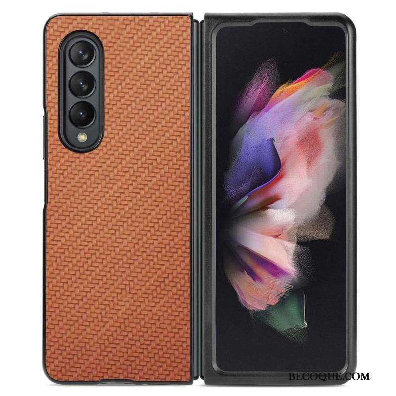 Coque Samsung Galaxy Z Fold 4 Fibre de Carbone Effet Tissé