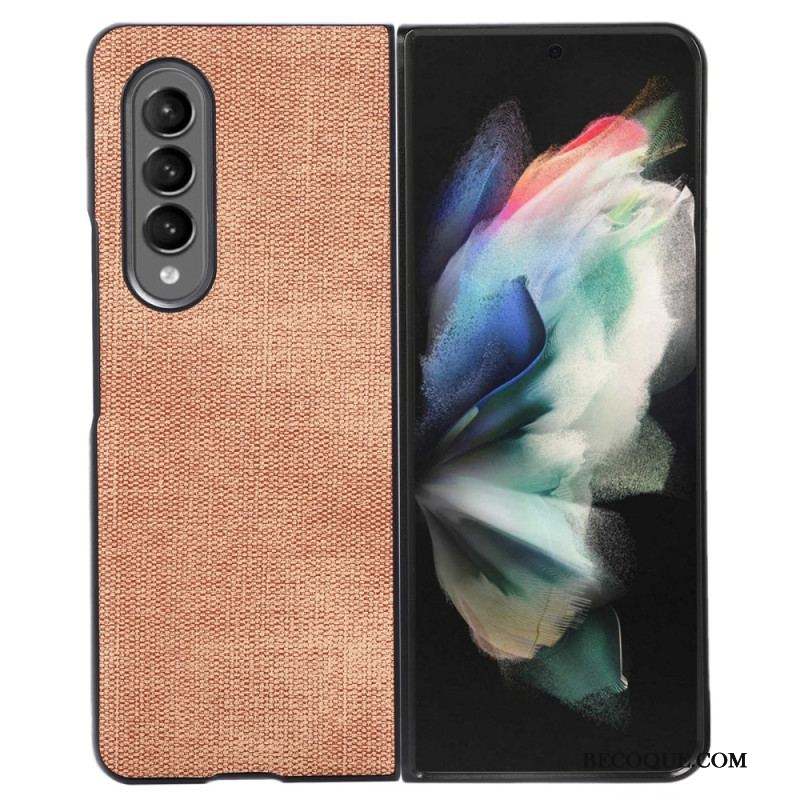 Coque Samsung Galaxy Z Fold 4 Simili Cuir Tissé