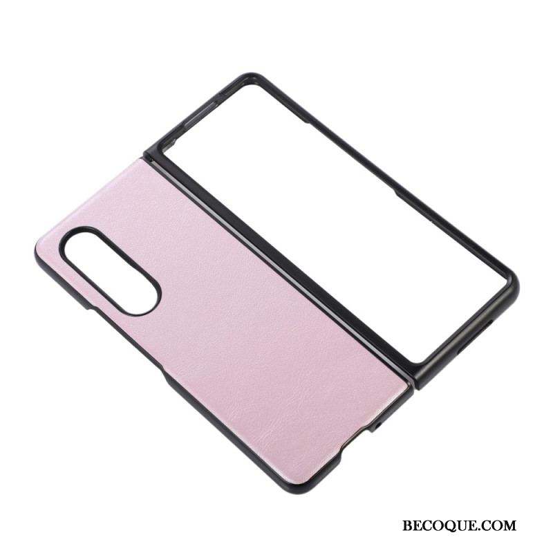 Coque Samsung Galaxy Z Fold 4 Texture Simili Cuir Classique