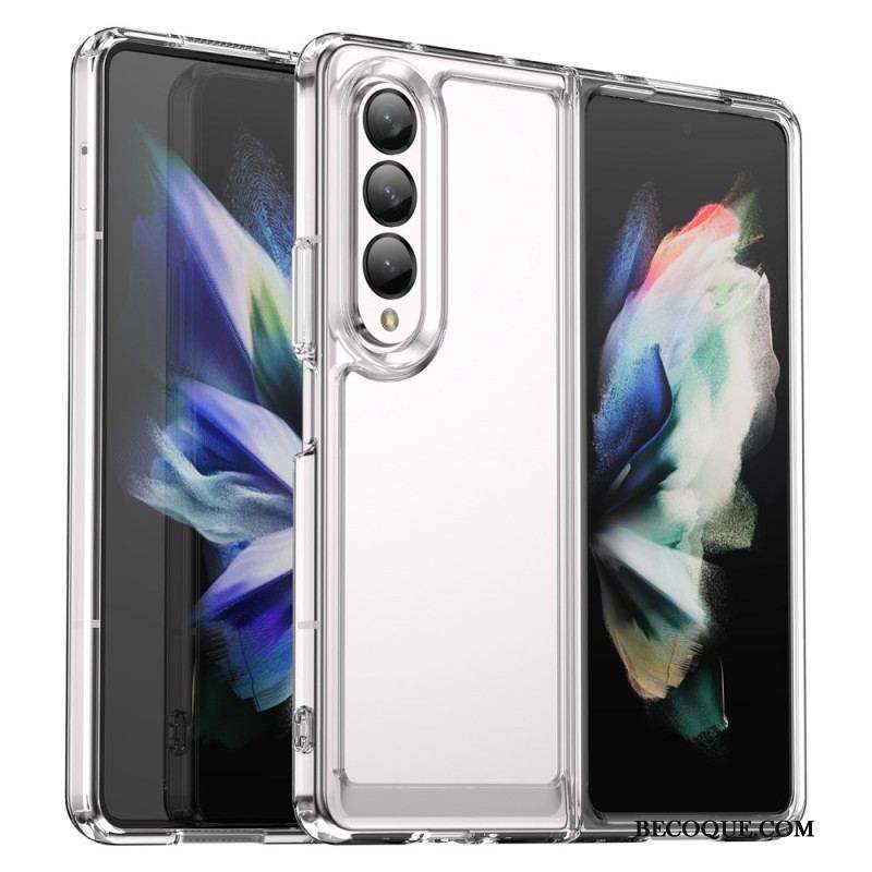 Coque Samsung Galaxy Z Fold 4 Transparente Rebords Colorés