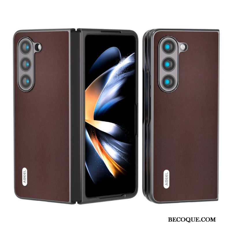 Coque Samsung Galaxy Z Fold 5 Vrai Cuir Abeel