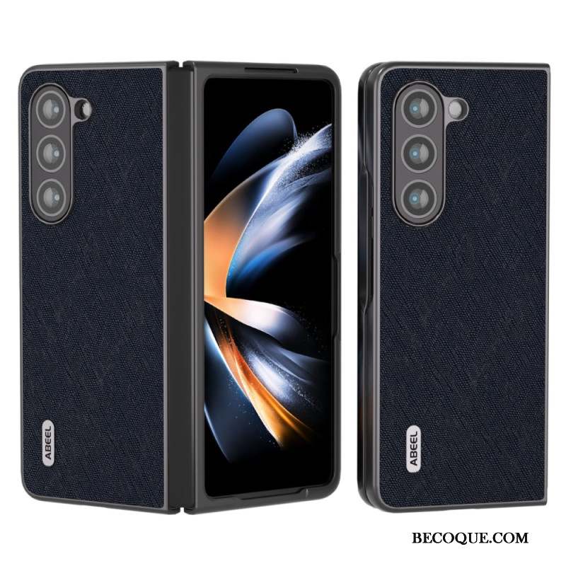 Coque Samsung Galaxy Z Fold 5 Vrai Cuir Tissé ABEEL