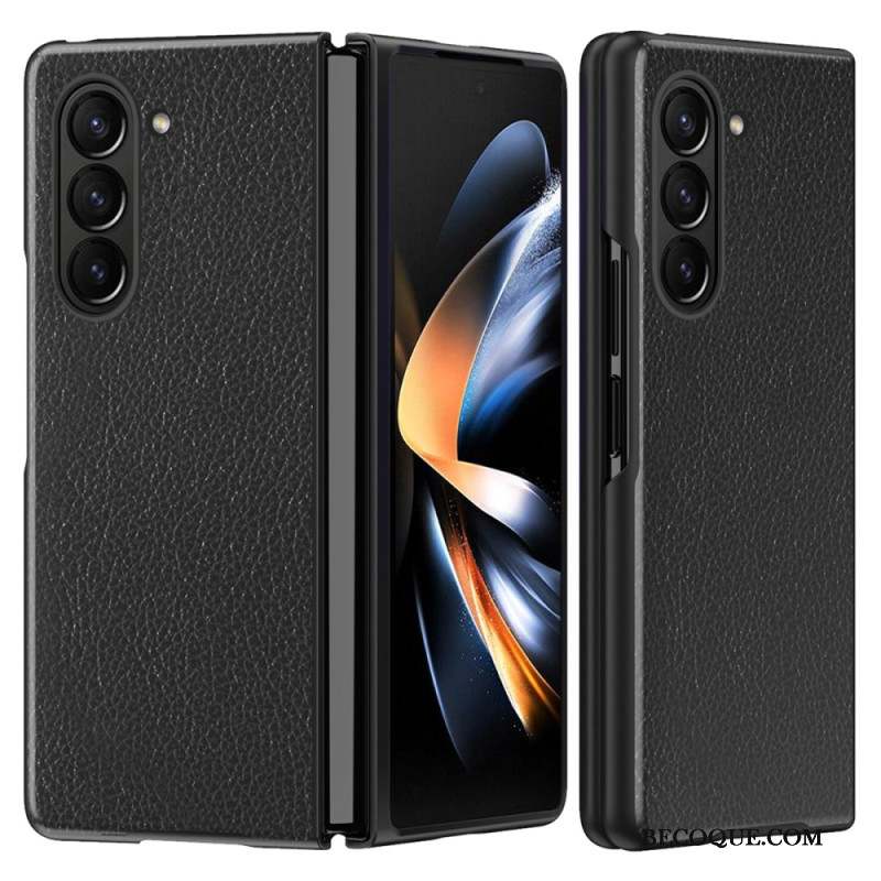 Coque Samsung Galaxy Z Fold 6 Simili Cuir Litchi