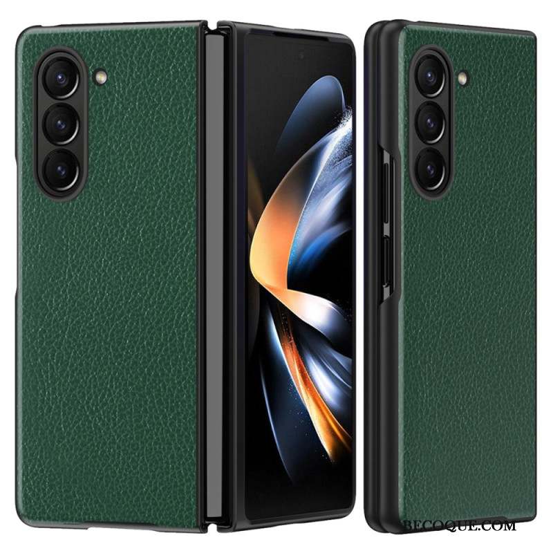 Coque Samsung Galaxy Z Fold 6 Simili Cuir Litchi