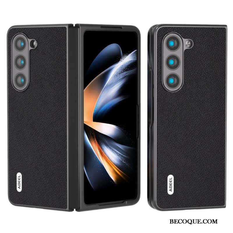 Coque Samsung Galaxy Z Fold 6 Simili Cuir Litchi ABEEL