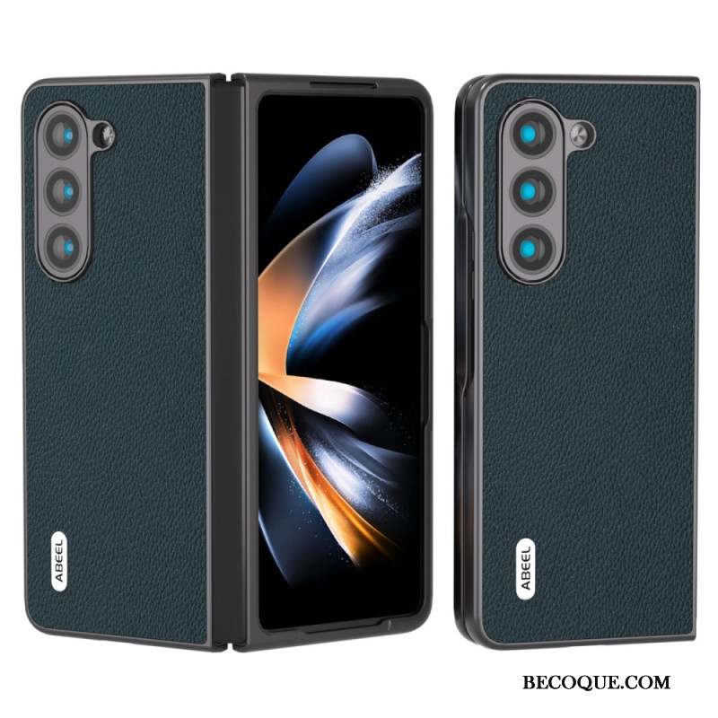 Coque Samsung Galaxy Z Fold 6 Simili Cuir Litchi ABEEL