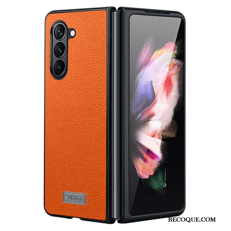 Coque Samsung Galaxy Z Fold 6 Simili Cuir Litchi SULADA