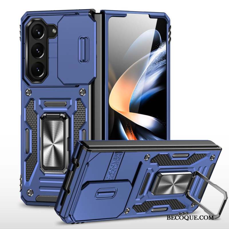 Coque Samsung Galaxy Z Fold 6 Support et Protection Lentille Coulissante