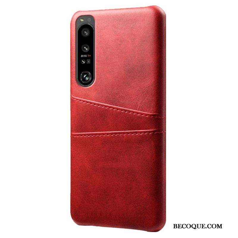 Coque Sony Xperia 1 IV Effet Cuir Porte-Cartes