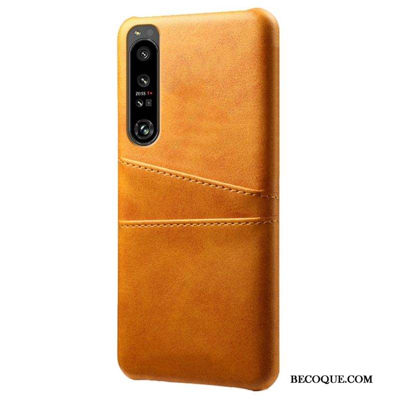 Coque Sony Xperia 1 IV Effet Cuir Porte-Cartes