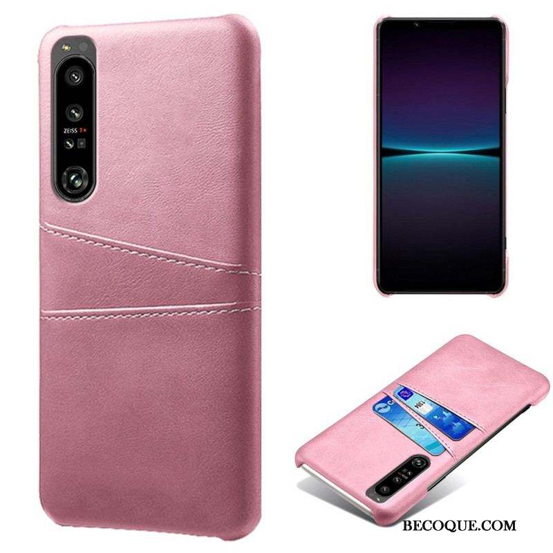 Coque Sony Xperia 1 IV Effet Cuir Porte-Cartes