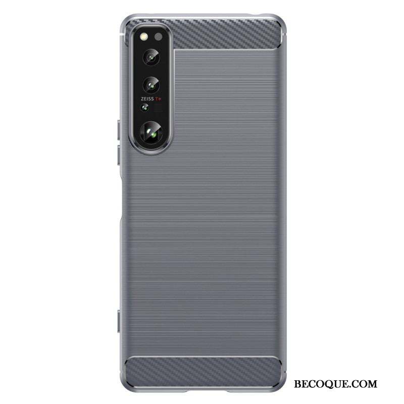 Coque Sony Xperia 1 IV Fibre Carbone Brossée