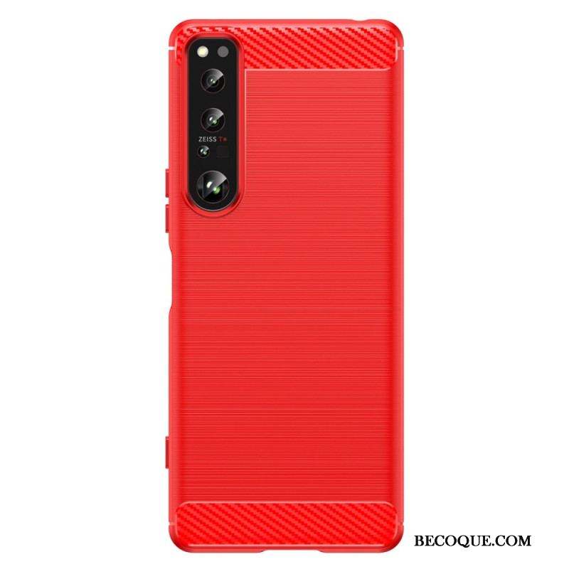 Coque Sony Xperia 1 IV Fibre Carbone Brossée