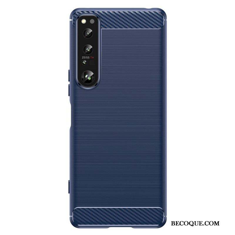 Coque Sony Xperia 1 IV Fibre Carbone Brossée