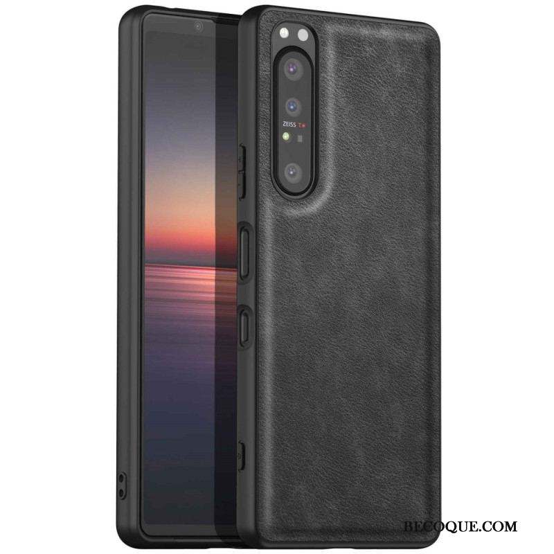 Coque Sony Xperia 1 IV Simili Cuir