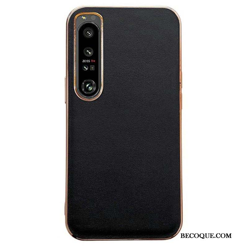 Coque Sony Xperia 1 IV Véritable Cuir Color