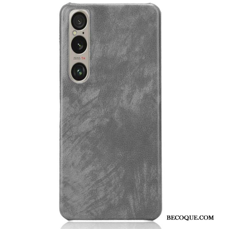 Coque Sony Xperia 1 VI Effet Cuir Litchi