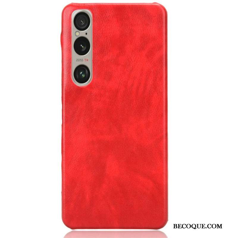 Coque Sony Xperia 1 VI Effet Cuir Litchi